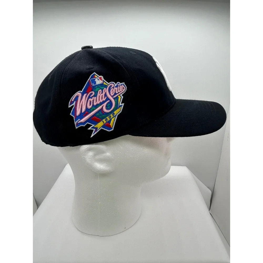 Pro Standard New York Yankees 1999 World Series Snapback Hat Black Pink Bottom